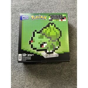 MEGA Pokemon Bulbasaur Building Pixel Art Toy Kit 374‎ pc. New In Box. Nintendo